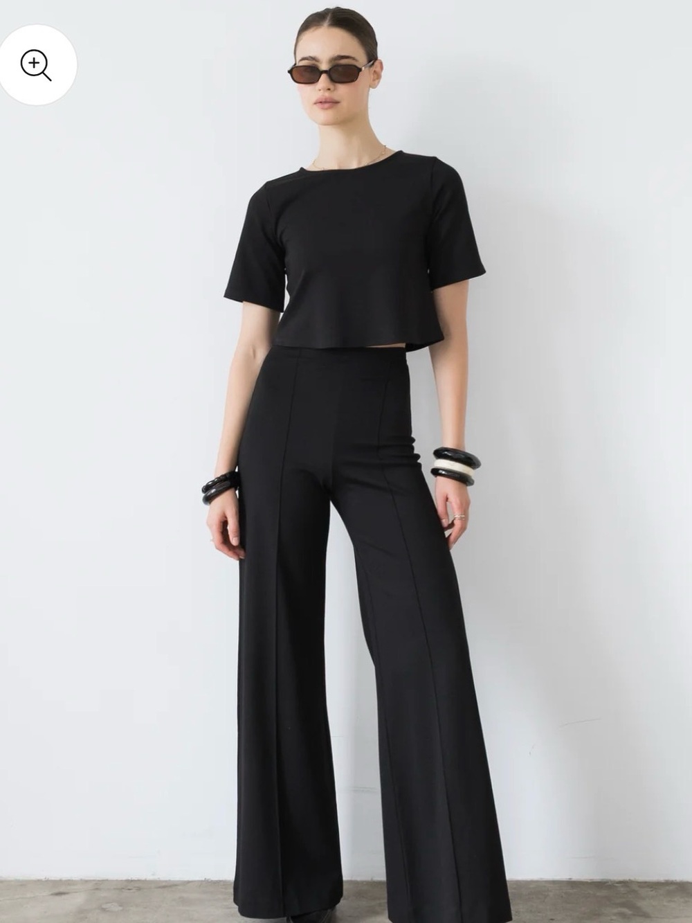 Ripley Rader Size 3 High-Waist Black Wide-Leg Pants for Women